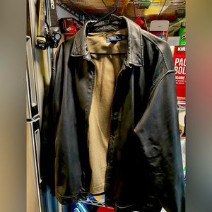 Ralph Lauren XL Black lambskin leather jacket. In overall great condition.